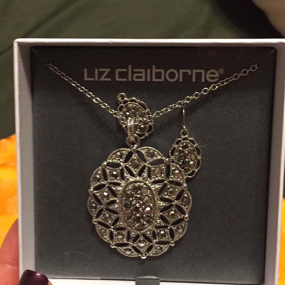 Earrings with necklace